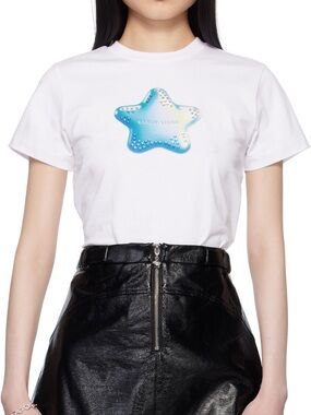 (NWT) Sandy Liang “Ame” star 💫 Baby Tee - Large